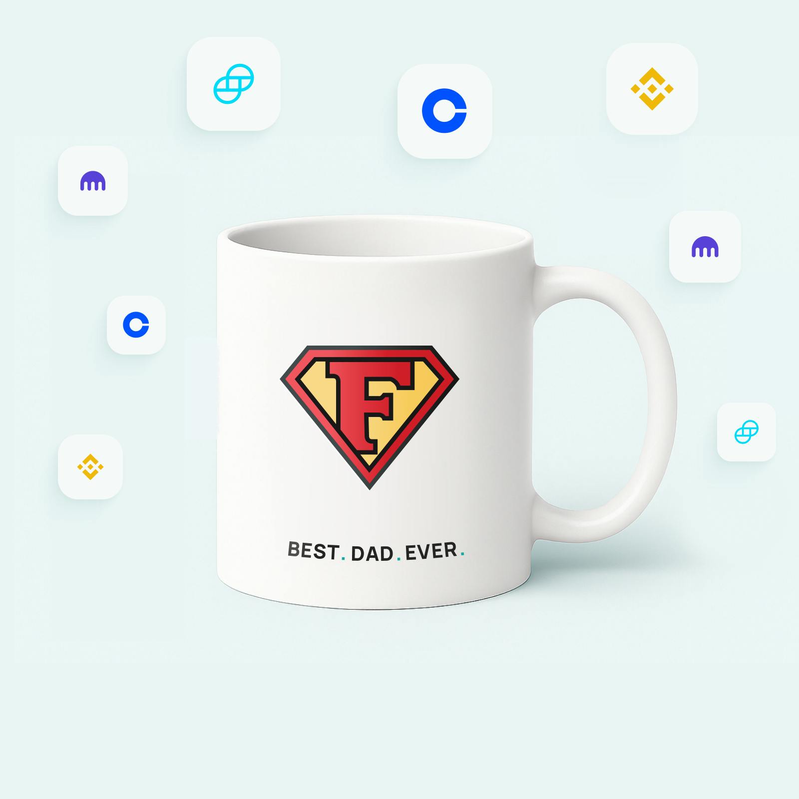 Father's day, mug with exchanges